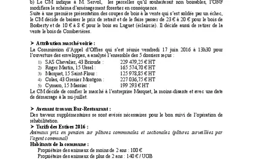Bulletins Municipaux 2016